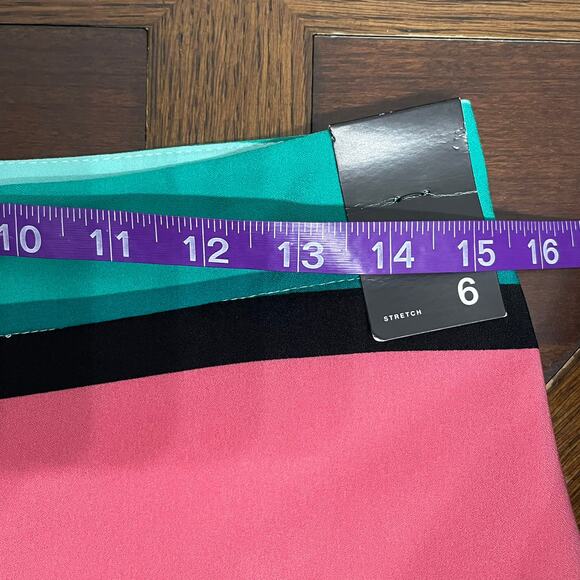 NY&C 7th Avenue Women's Pink Blue Black Palazzo Pants Size 6 NEW w Tag Wide Leg - Picture 7 of 7